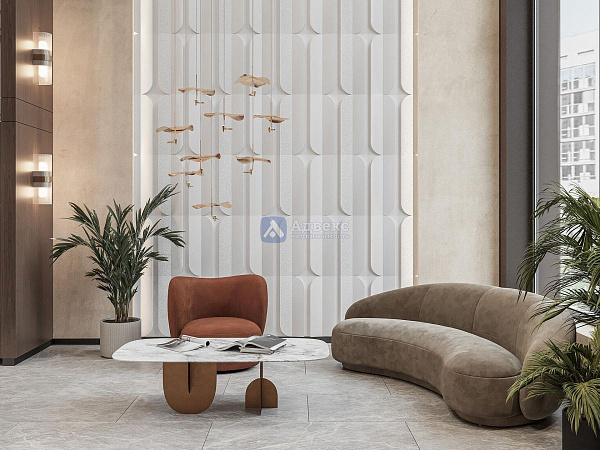 Квартира 1-комн., 46.3 м²