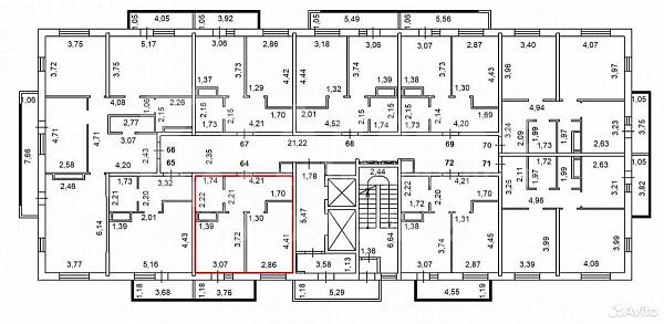 Квартира 1-комн., 34.4 м²