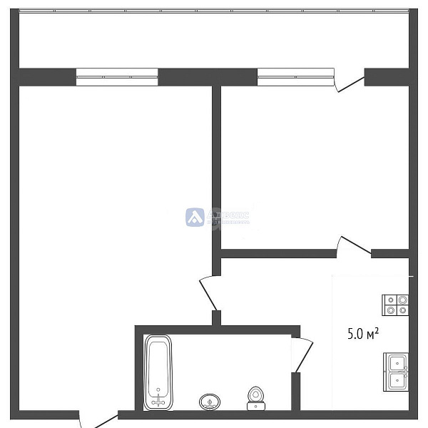 2-к квартира, 30 кв.м.