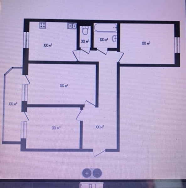 Квартира 3-комн., 91.3 м²