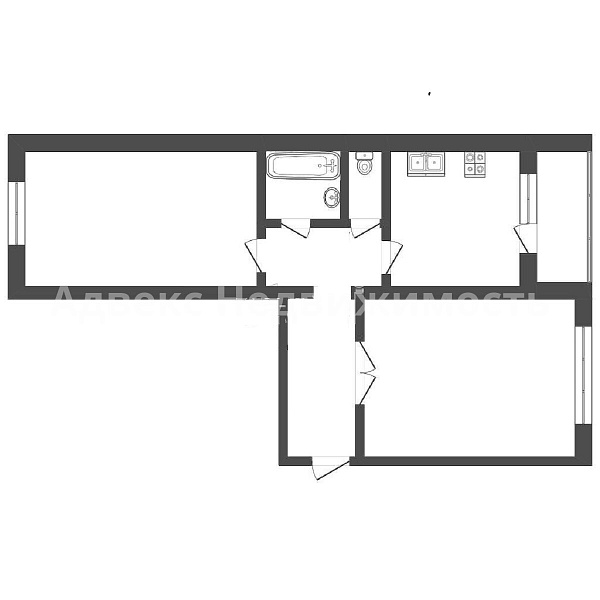 Квартира 2-комн., 48.8 м²