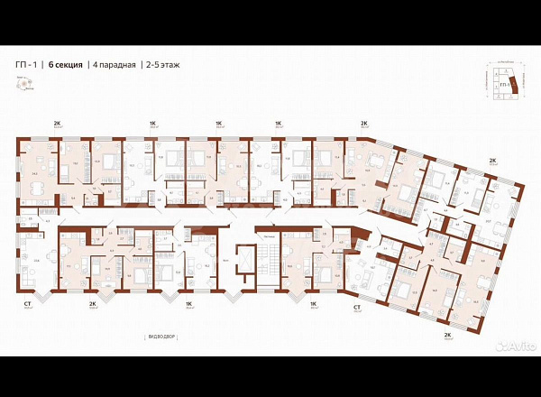 Квартира 2-комн., 66.1 м²