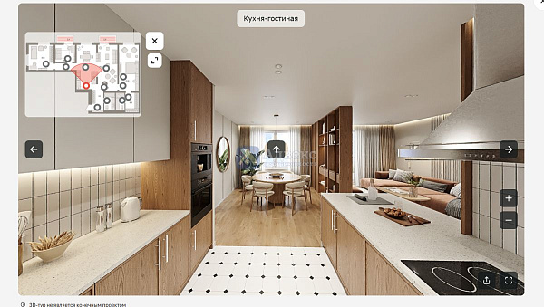 3-к квартира в новостройке, 129 кв.м.