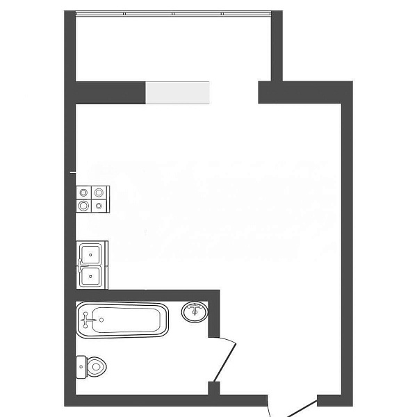 Квартира студия, 26 м²