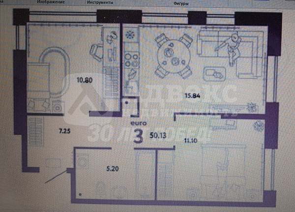 3-к квартира, 50 кв.м.