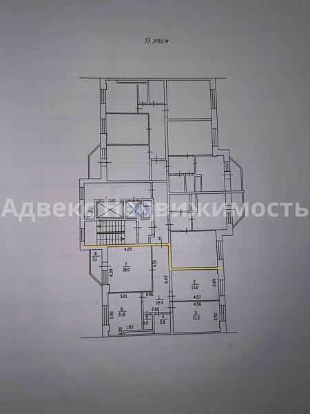 3-к квартира, 73 кв.м.