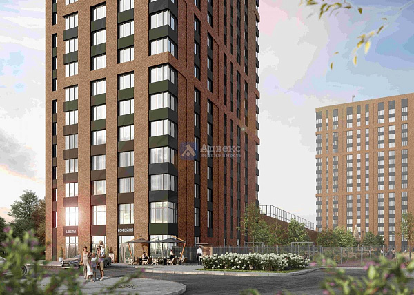 1-к квартира в новостройке, 46 кв.м.