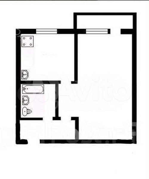 1-к квартира, 30 кв.м.