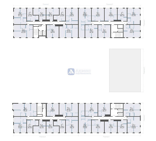 1-к квартира в новостройке, 38 кв.м.