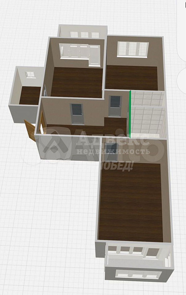 Квартира 2-комн., 72.5 м²