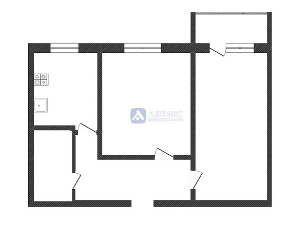 Квартира 2-комн., 46.3 м²
