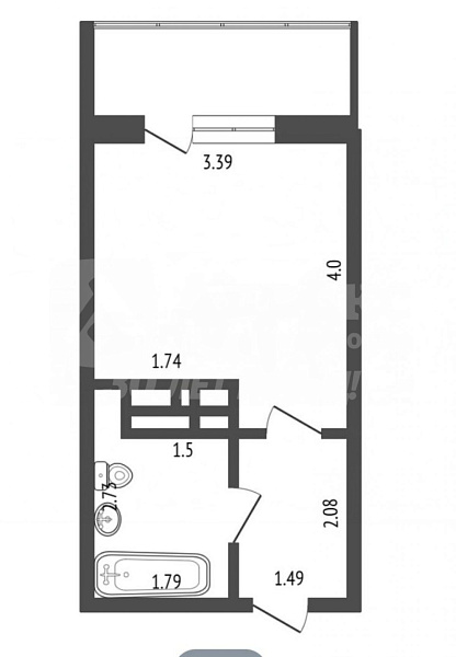 Студия, 20 кв.м.