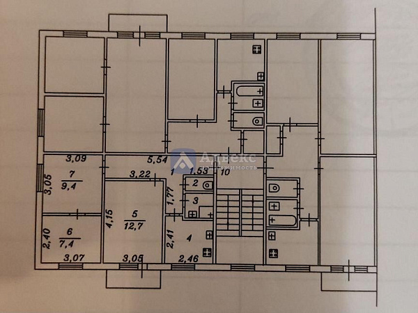 Квартира 3-комн., 46.4 м² Квартира 3-комн., 46.4 м²