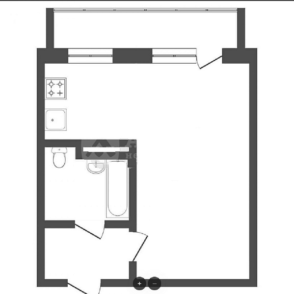 Квартира 1-комн., 32.5 м²