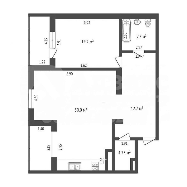 2-к квартира, 103 кв.м.