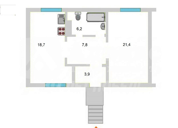 Часть дома 58 м²