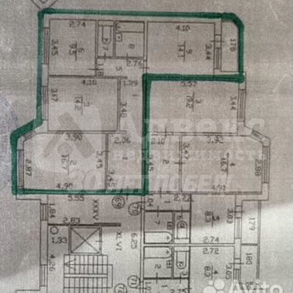 3-к квартира, 75 кв.м.