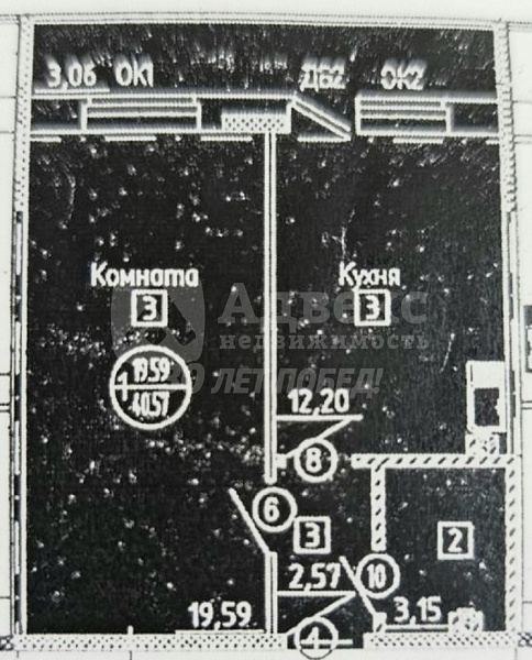 1-к квартира, 38 кв.м.