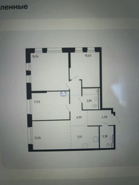 3-к квартира, 76 кв.м.