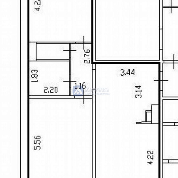 Квартира 2-комн., 66 м²