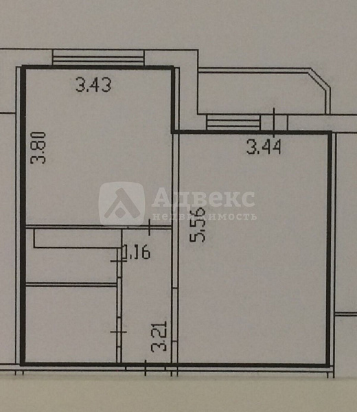 1-к квартира, 41 кв.м.