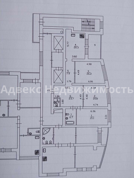 Квартира 3-комн., 128 м²