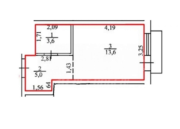 Студия, 22 кв.м.