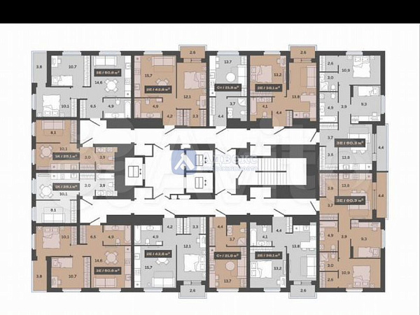 Квартира студия, 21.8 м²
