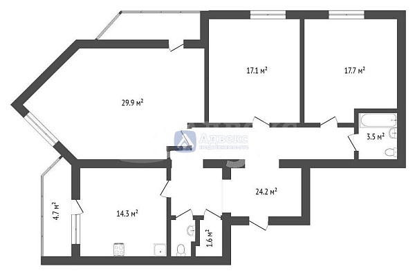 3-к квартира, 108 кв.м. 3-к квартира, 108 кв.м.