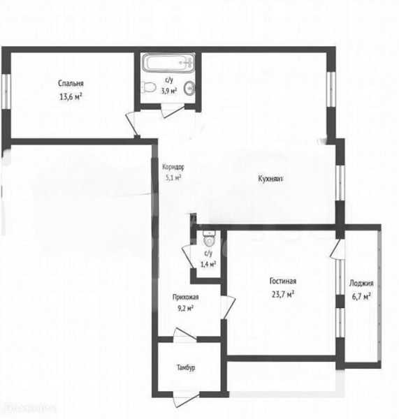 3-к квартира, 86 кв.м.