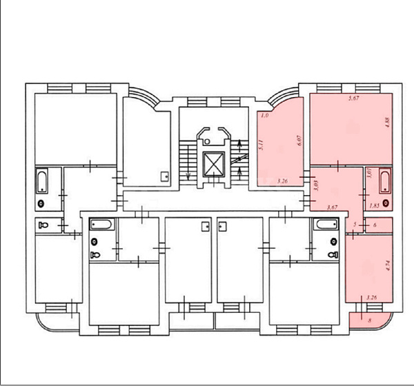 Квартира 2-комн., 82.4 м²