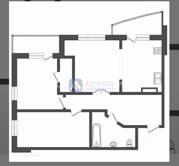 Квартира 3-комн., 78.7 м² Квартира 3-комн., 78.7 м²