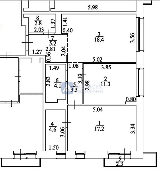 Квартира 2-комн., 66.9 м²