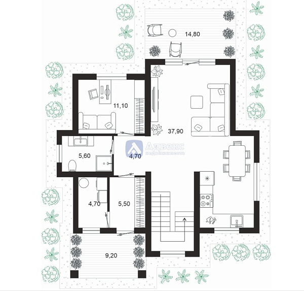 Коттедж 184.4 м²