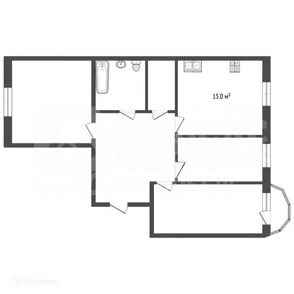 Квартира 3-комн., 84.7 м²