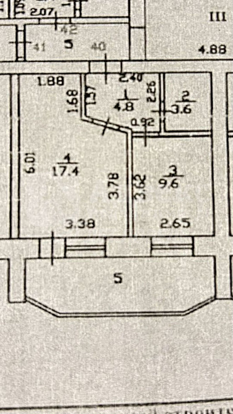 1-к квартира, 35 кв.м.