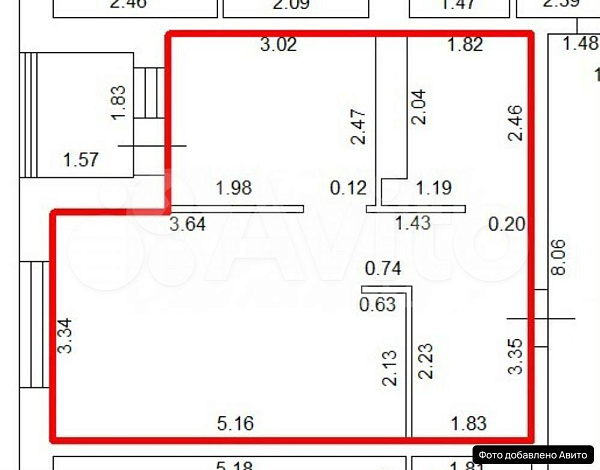 Квартира 1-комн., 35.5 м²