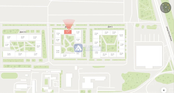 Квартира 1-комн., 42.2 м²