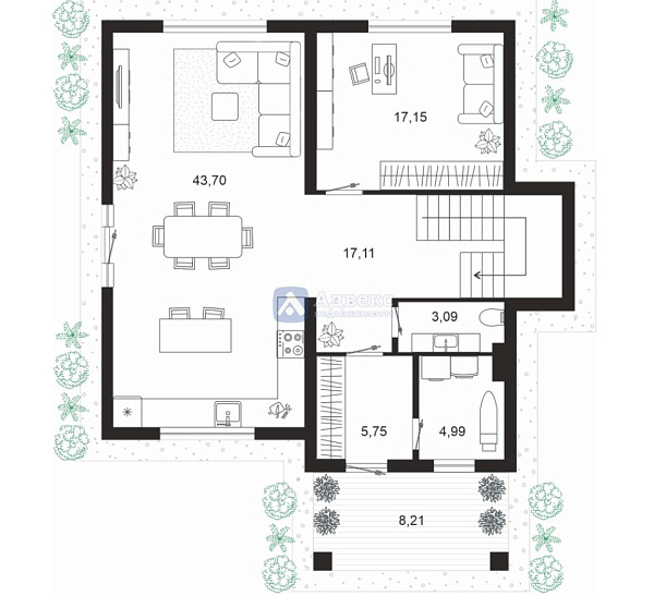 Коттедж 179.36 м²