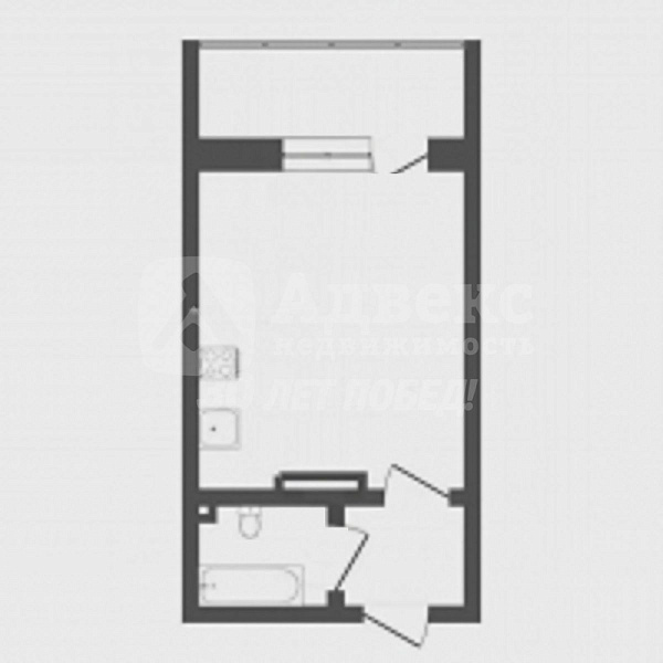 Квартира студия, 18.5 м²