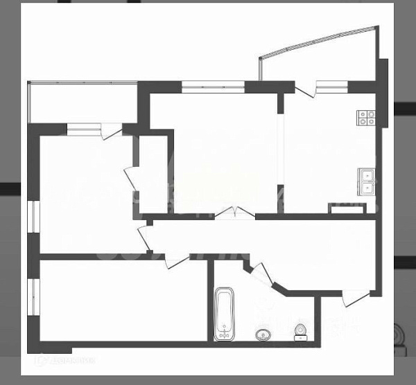 Квартира 3-комн., 78.7 м²