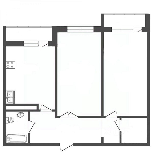 Квартира 2-комн., 64.3 м²