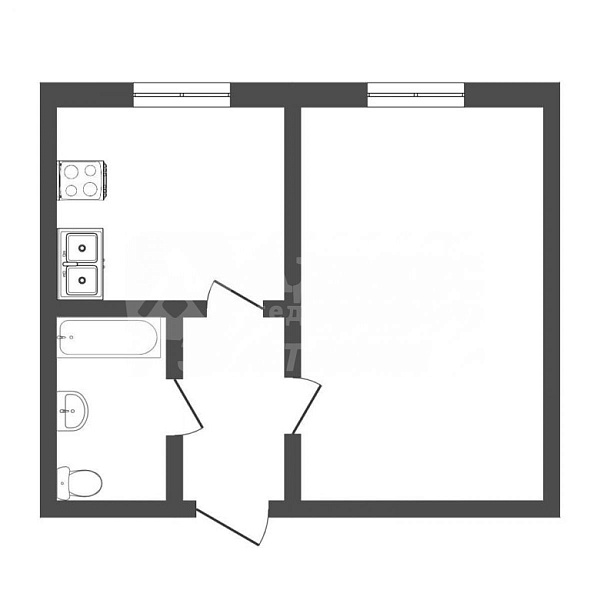Квартира 1-комн., 21 м²