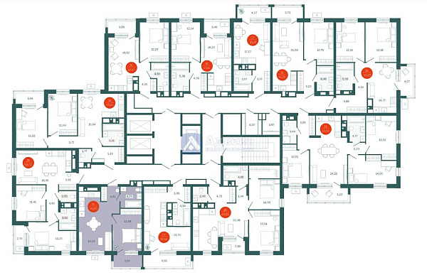 Квартира 1-комн., 41.3 м²