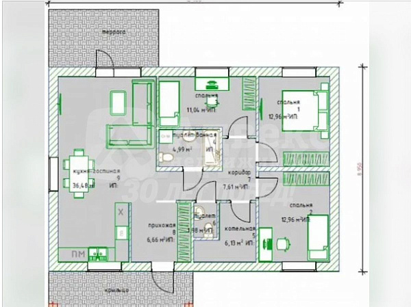 Коттедж 102.6 м²