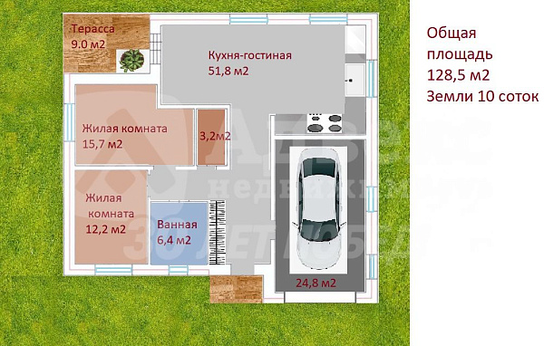 Коттедж 128.5 м²