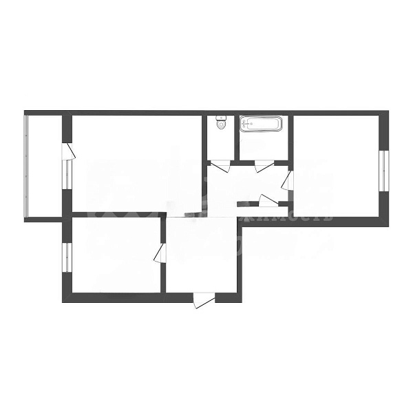 2-к квартира, 51 кв.м.