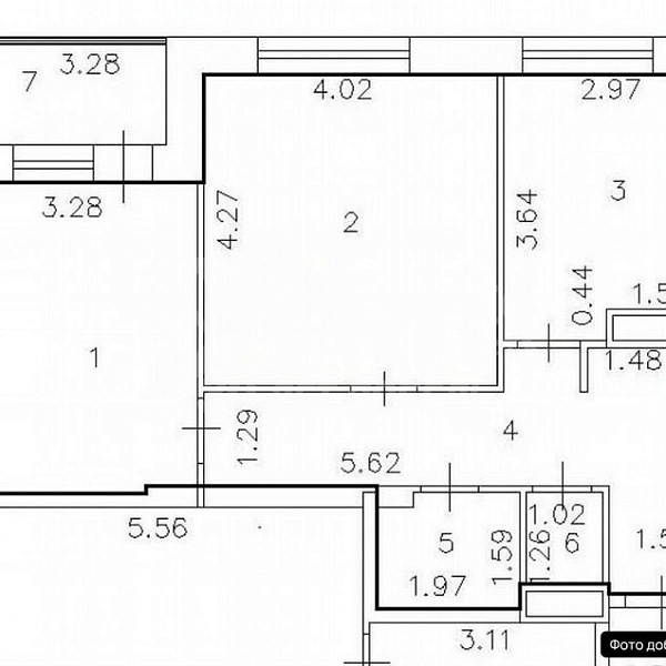 2-к квартира, 58 кв.м.
