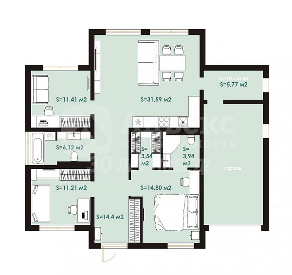 Коттедж 134.9 м²