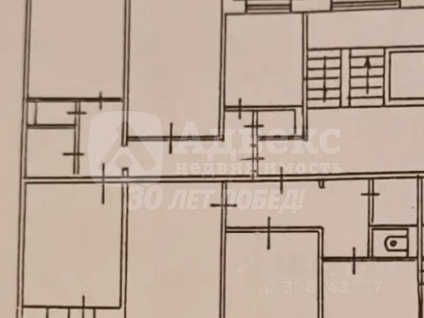 Квартира 3-комн., 66.4 м²